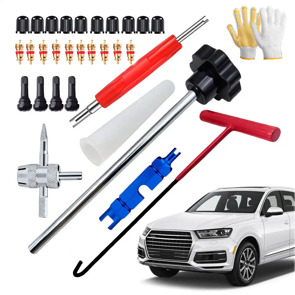 Motorcycle Gear Jammer - 3/31-teiliges Schnellwechsel-Reifenventil-Werkzeugset für Auto, Motorrad, Fahrrad